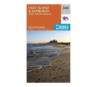 Ordnance Survey Explorer 340 Holy Island & Bamburgh Map With Digital One Size