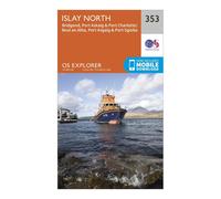 Ordnance Survey Explorer 353 Islay North Map With Digital Version - Orange, Orange