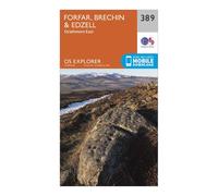 Ordnance Survey Explorer 389 Forfar, Brechin & Edzell Map With Digital Version, Orange One Size