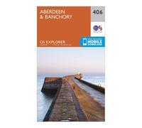 Ordnance Survey Explorer 406 Aberdeen & Banchory Map With Digital Version, Orange One Size