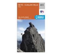 Ordnance Survey Explorer 411 Skye - Cuillin Hills Map With Digital Version - Orange, Orange