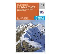 Ordnance Survey Explorer 414 Glan Shiel & Kintail Forest Map With Digital Version - Orange, Orange