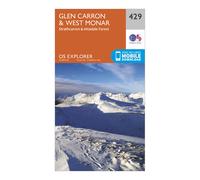 Ordnance Survey Explorer 429 Glen Carron & West Monar Map With Digital Version, Orange One Size