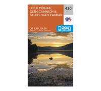 Ordnance Survey Explorer 430 Loch Monar, Glen Cannich & Glen Strathfarrar Map With Digital Version - Orange, Orange