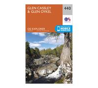 Ordnance Survey Explorer 440 Glen Cassley & Glen Oykel Map With Digital Version - Orange, Orange