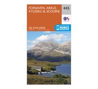 Ordnance Survey Explorer 445 Foinaven, Arkle, Kylesku & Scourie Map With Digital Version - Orange, Orange