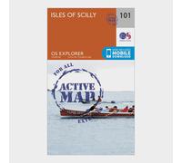 Ordnance Survey Explorer Active 101 Isles of Scilly Map With Digital Version, Orange One Size
