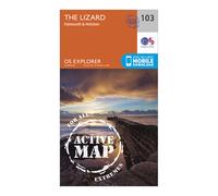 Ordnance Survey Explorer Active 103 The Lizard Map With Digital Version - Orange, Orange