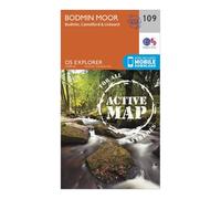 Ordnance Survey Explorer Active 109 Bodmin Moor Map With Digital Version, Orange One Size