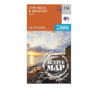Ordnance Survey Explorer Active 116 Lyme Regis & Bridport Map With Digital Version - Orange, Orange