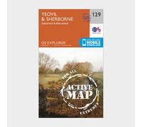 Ordnance Survey Explorer Active 129 Yeovil & Sherbourne Map With Digital Version, Orange One Size