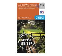 Ordnance Survey Explorer Active 135 Ashdown Forest Map with Digital Version, Orange One Size