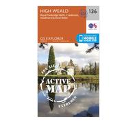Ordnance Survey Explorer Active 136 High Weald & Royal Tunbridge Wells Map With Digital Version One Size