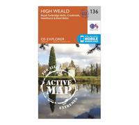 Ordnance Survey Explorer Active 136 High Weald & Royal Tunbridge Wells Map With Digital Version, Orange One Size