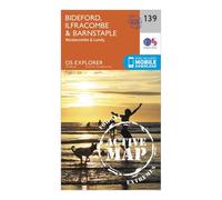 Ordnance Survey Explorer Active 139 Bideford, Ilfracombe & Barnstaple Map With Digital Version - Orange, Orange