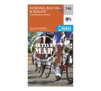 Ordnance Survey Explorer Active 146 Dorking, Box Hill & Reigate Map With Digital Version - Orange, Orange