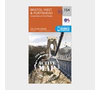 Ordnance Survey Explorer Active 154 Bristol West & Portishead Map With Digital Version, Orange One Size