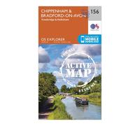 Ordnance Survey Explorer Active 156 Chippenham & Bradford-on-Avon Map With Digital Version, Orange One Size