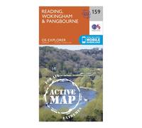 Ordnance Survey Explorer Active 159 Reading, Wokingshire & Pangbourne Map With Digital Version, Orange One Size