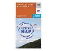 Ordnance Survey Explorer Active 168 Stroud, Tetbury & Malmesbury Map With Digital Version, Orange One Size