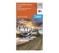 Ordnance Survey Explorer Active 172 Chiltern Hills East Map With Digital Version, Orange One Size