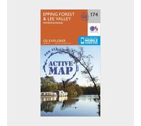 Ordnance Survey Explorer Active 174 Epping Forest & Lee Valley Map With Digital Version One Size