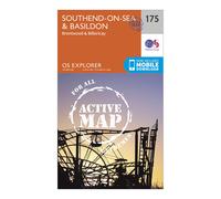 Ordnance Survey Explorer Active 175 Southend-on-Sea & Basildon Map With Digital Version One Size