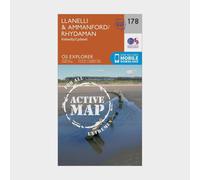 Ordnance Survey Explorer Active 178 Llanelli & Ammanford Map With Digital Version One Size