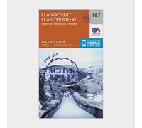 Ordnance Survey Explorer Active 187 Llandovery, Llanwrtyd Wells & Lyn Brianne Map With Digital Version, Orange One Size