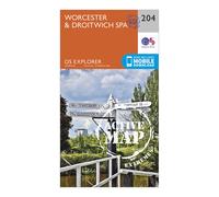 Ordnance Survey Explorer Active 204 Worcester & Droitwich Spa Map With Digital Version One Size