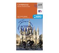 Ordnance Survey Explorer Active 209 Cambridge, Royston, Duxford & Linton Map With Digital Version, Orange One Size