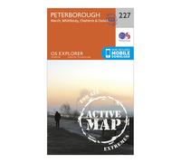 Ordnance Survey Explorer Active 227 Peterborough Map With Digital Version, Orange One Size