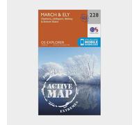 Ordnance Survey Explorer Active 228 March & Ely Map With Digital Version, Orange One Size