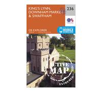Ordnance Survey Explorer Active 236 King's Lynn, Downham Market & Swaffham Map With Digital Version One Size