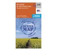Ordnance Survey Explorer Active 248 Bourne & Heckington Map With Digital Version One Size