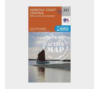 Ordnance Survey Explorer Active 251 Norfolk Coast Central Map With Digital Version One Size