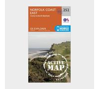 Ordnance Survey Explorer Active 252 Norfolk Coast East Map With Digital Version, Orange One Size