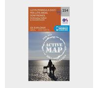 Ordnance Survey Explorer Active 254 Lleyn Peninsula East Map With Digital Version, Orange One Size