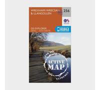 Ordnance Survey Explorer Active 256 Wrexham & Llangollen Map With Digital Version - Orange, Orange