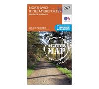 Ordnance Survey Explorer Active 267 Northwich & Delamere Forest Map With Digital Version, Orange One Size