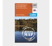 Ordnance Survey Explorer Active 269 Chesterfield & Alfreton Map With Digital Version - Orange, Orange