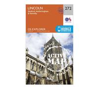 Ordnance Survey Explorer Active 272 Lincoln Map With Digital Version, Orange One Size