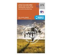 Ordnance Survey Explorer Active 273 Lincolnshire Wolds South Map With Digital Version, Orange One Size