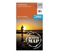 Ordnance Survey Explorer Active 275 Liverpool, St Helens, Widnes & Runcorn Map With Digital Version One Size