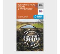 Ordnance Survey Explorer Active 276 Bolton, Wigan & Warrington Map With Digital Version - Orange, Orange