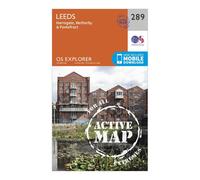 Ordnance Survey Explorer Active 289 Leeds Map With Digital Version - Orange, Orange