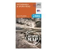 Ordnance Survey Explorer Active 292 Withernsea & Spurn Head Map With Digital Version, Orange One Size