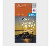 Ordnance Survey Explorer Active 293 Kingston upon Hill & Beverley Map With Digital Version, Orange One Size