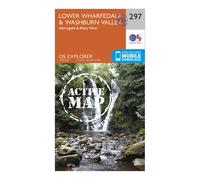 Ordnance Survey Explorer Active 297 Lower Wharfedale & Washburn Valley Map With Digital Version, Orange One Size