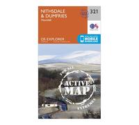 Ordnance Survey Explorer Active 321 Nithsdale & Dumfries Map With Digital Version - Orange, Orange